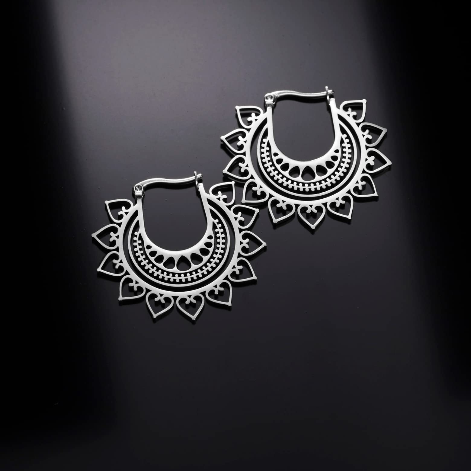 EUEAVAN Earrings orecchini girasole pendenti acciaio