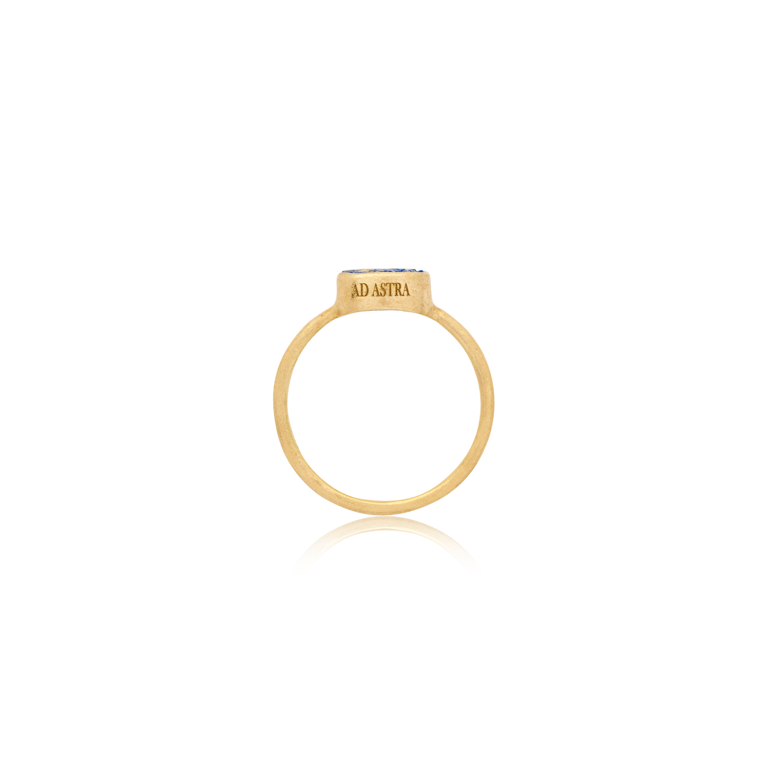 Le Sibille Anelli Cielo Stellato anello oro mosaico blu