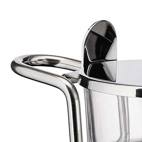 Alessi 5071 Formaggiera in Vetro e Acciaio 11 cm Sottsass
