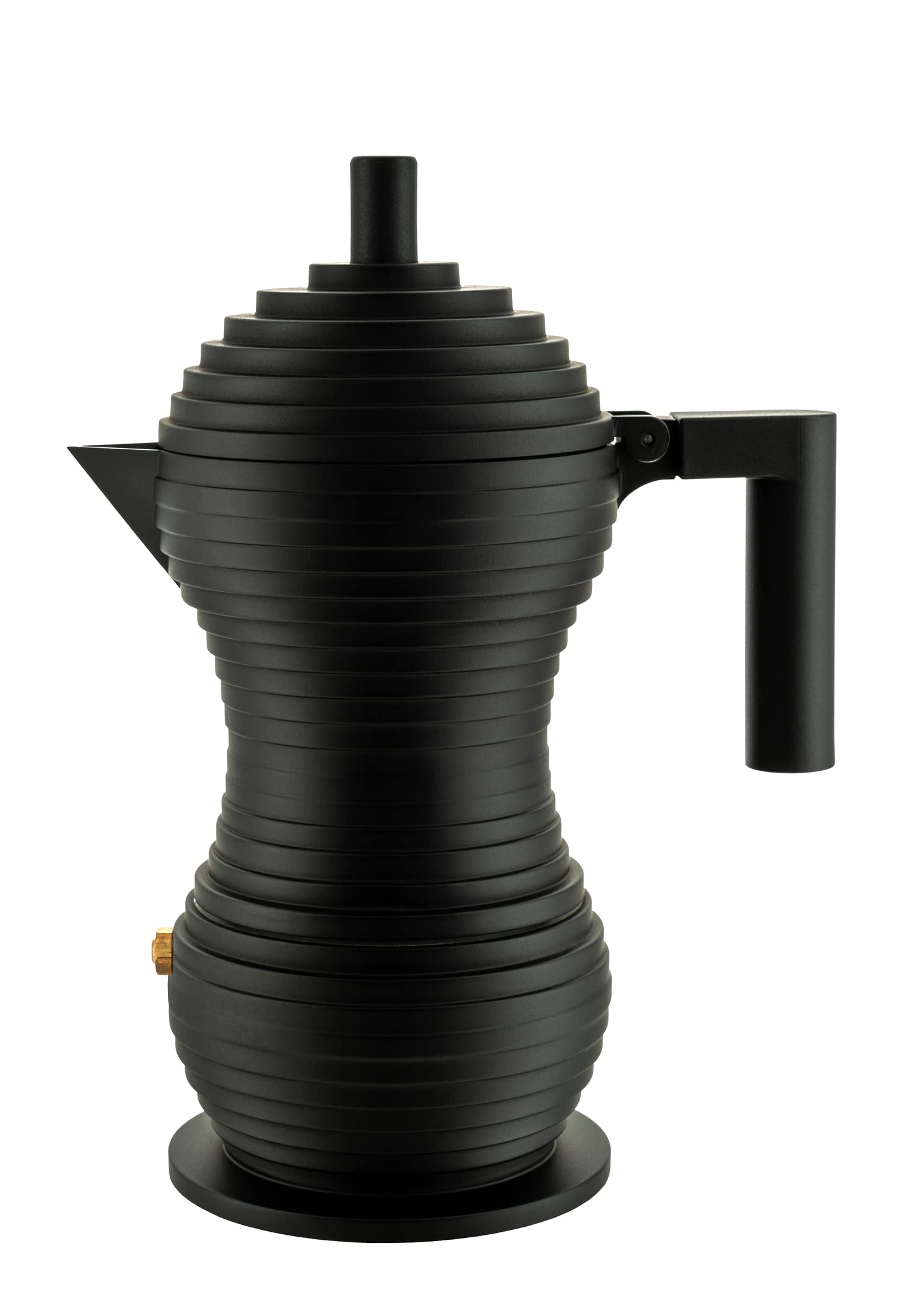 Alessi Pulcina MDL02/3 Moka Alluminio 3 Tazze Nera
