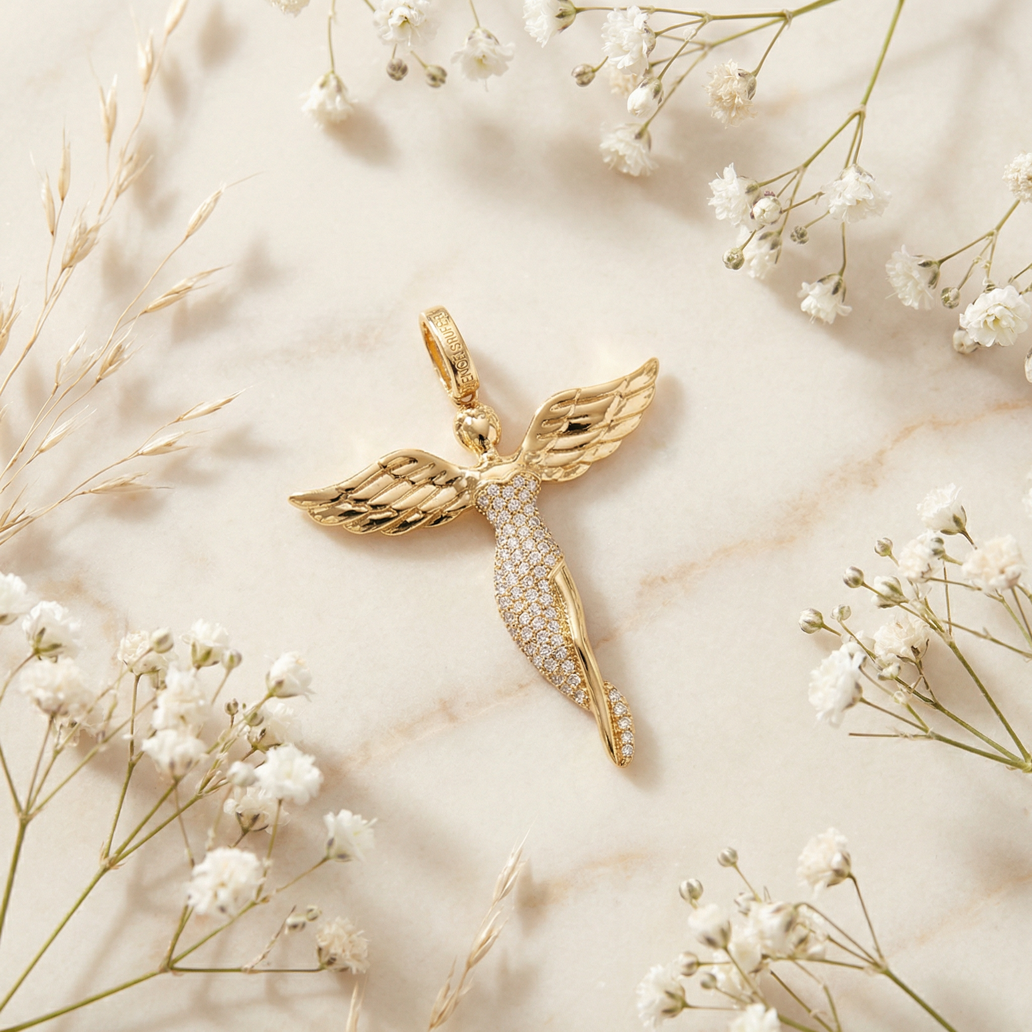 Engelsrufer Anhänger Schutzengel Gold ciondolo argento S zirconia