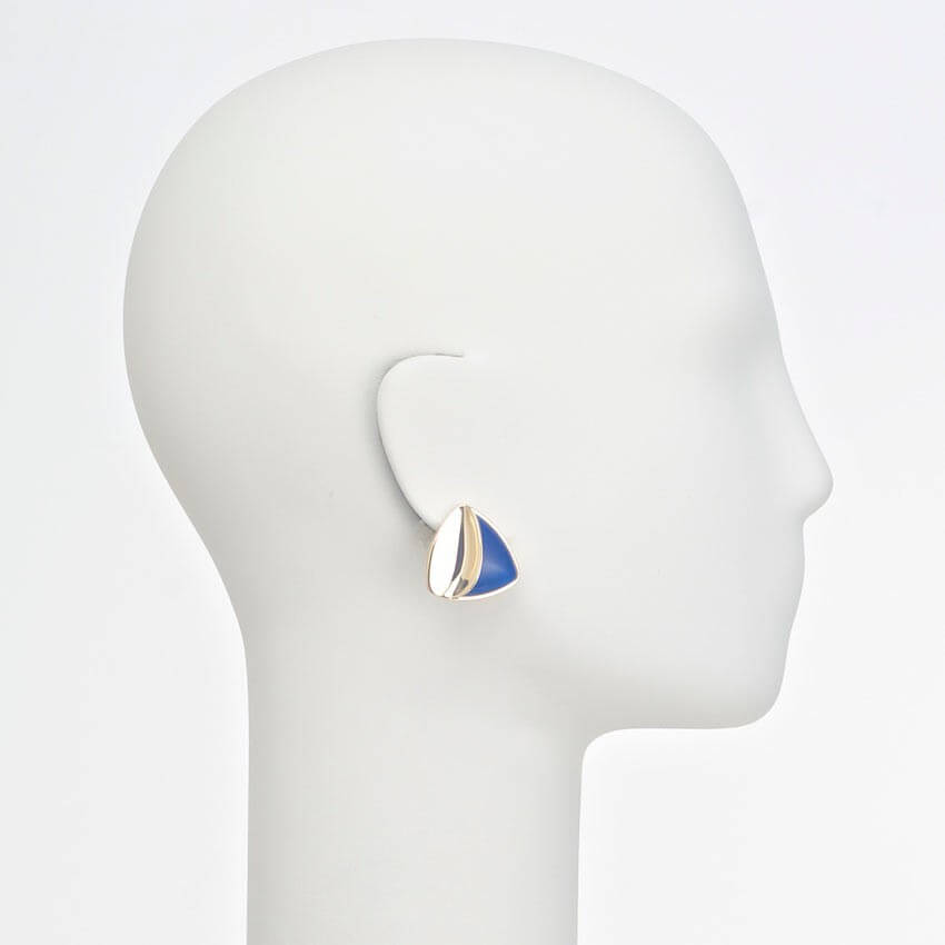 Chic Ad Hoc Orecchino Clip Vela Oro e Blu