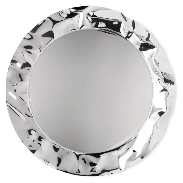 Alessi Foix 90039 Vassoio Acciaio 44 cm Bordo Ondulato