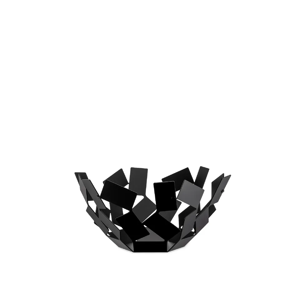 Alessi Fruttiera Centrotavola Nero 27 cm in Acciaio