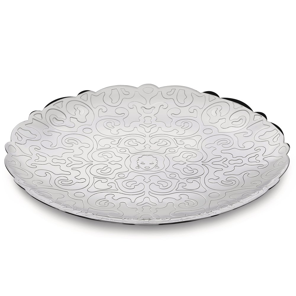 Alessi Dressed Vassoio Rotondo 25 cm Argento Acciaio Inox