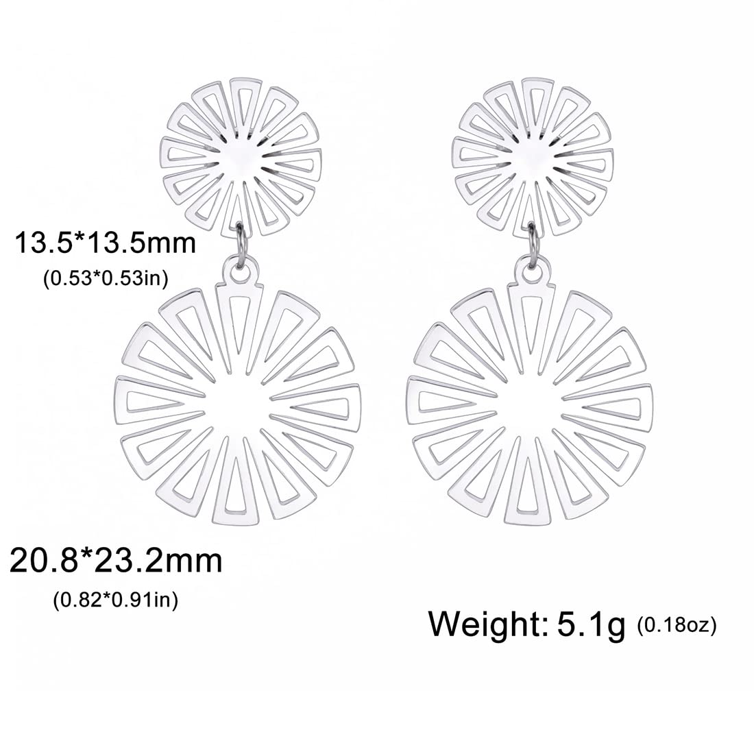 EUEAVAN Earrings orecchini fiore margherita donna