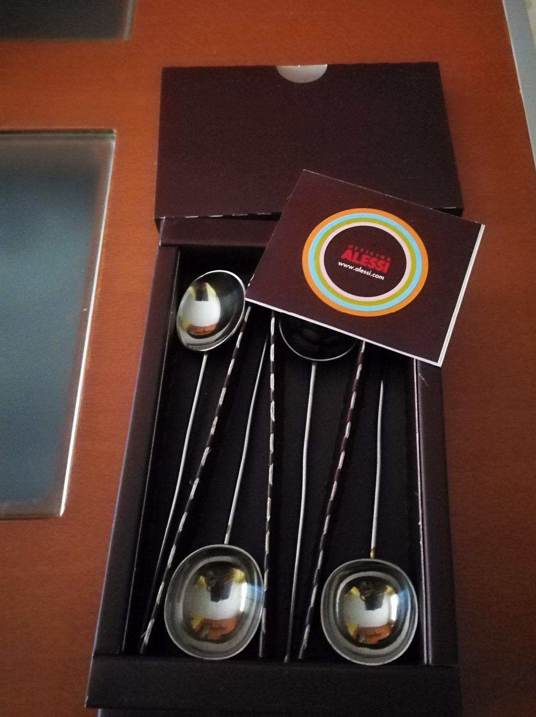 Alessi SAN08SET 4 cucchiaini caffè acciaio 10,6 cm