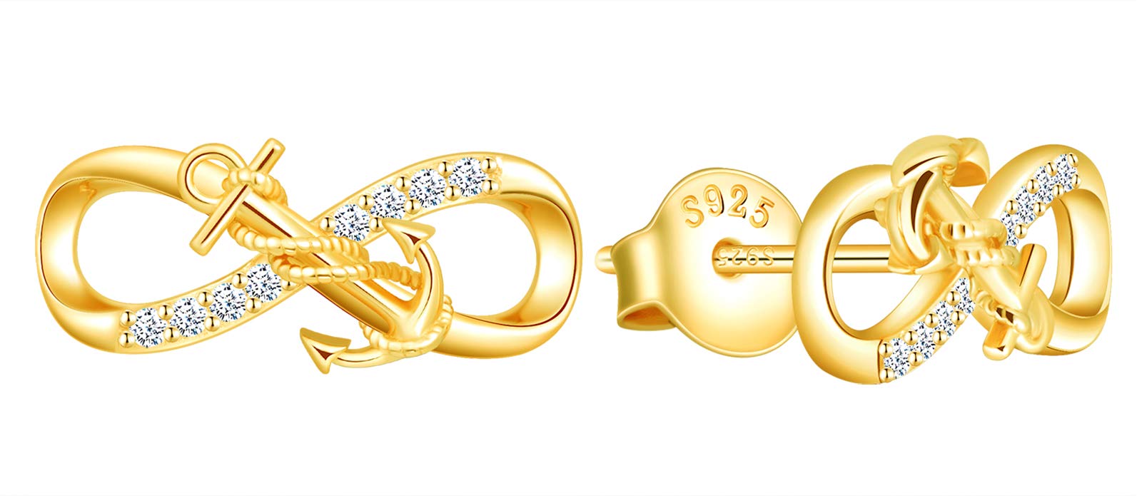 INFINIONLY Infinito parure collana argento oro zirconi