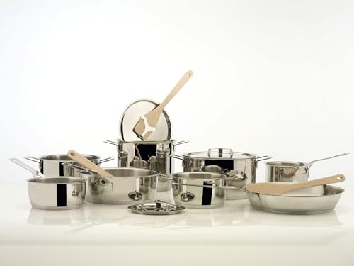 Alessi AJM100S9 set pentole acciaio 9 pezzi lucido