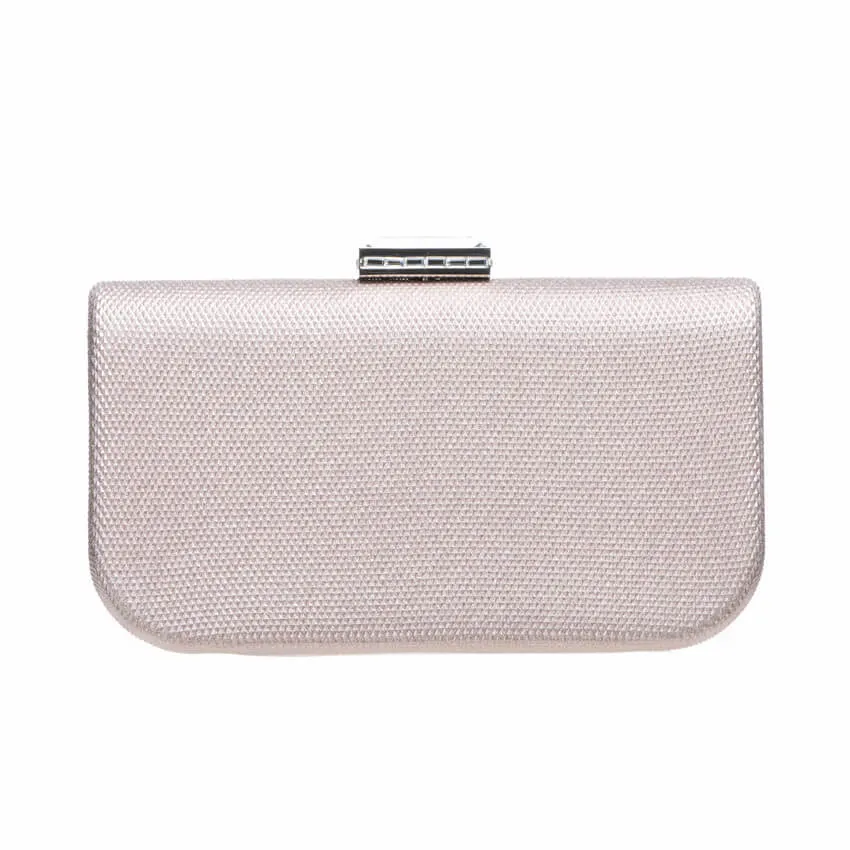 Chic Ad Hoc Borse Clutch rigida nude chiusura gioiello