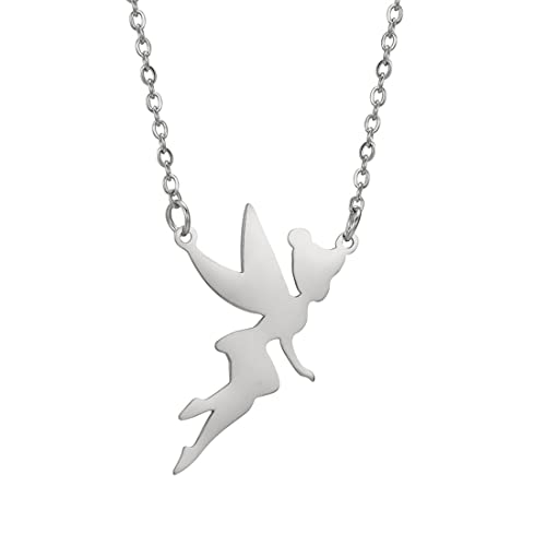 Eueavan Collana Fata Campanellino Argento Ballerina