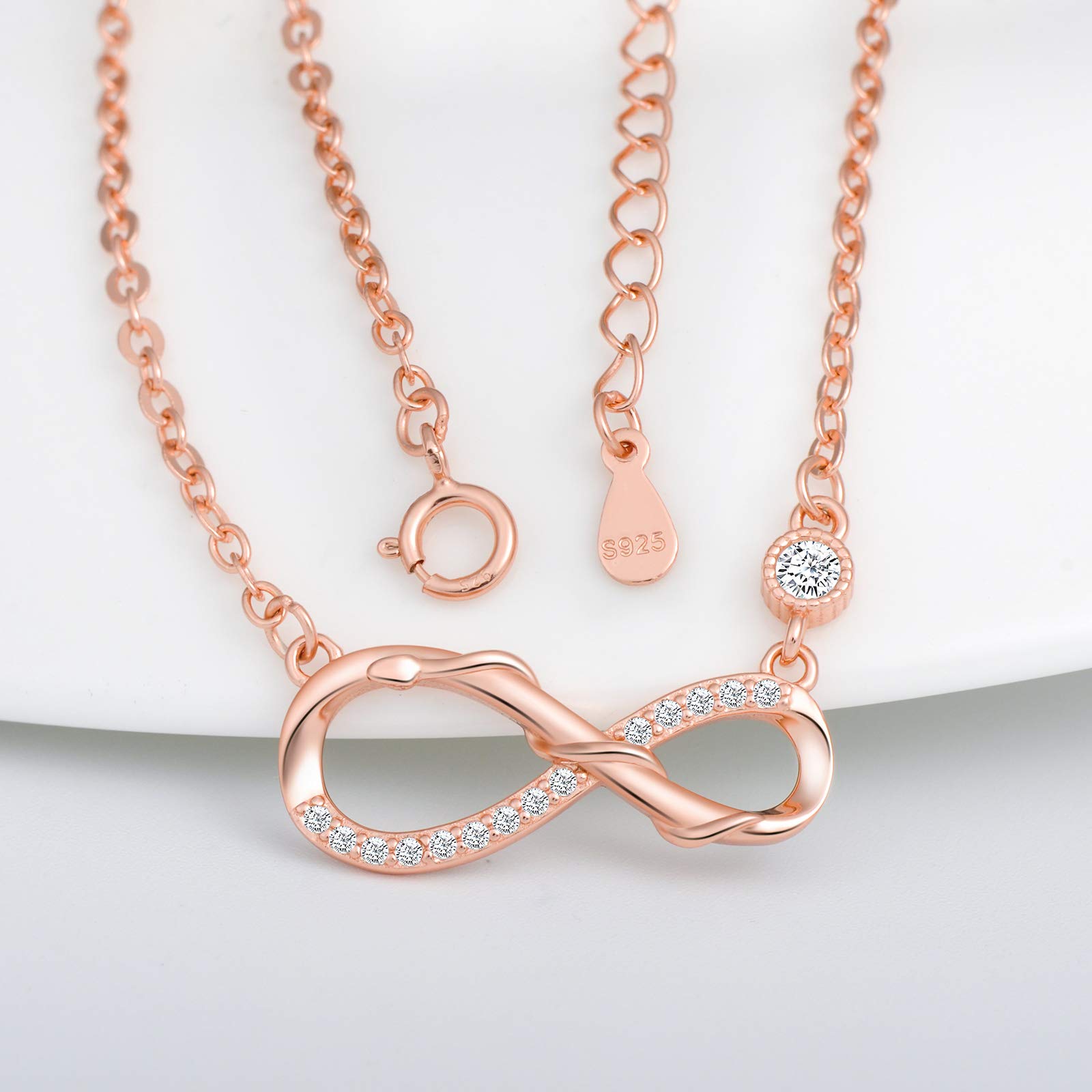 INFINIONLY Fashion Infinito Collana Oro Rosa Serpente
