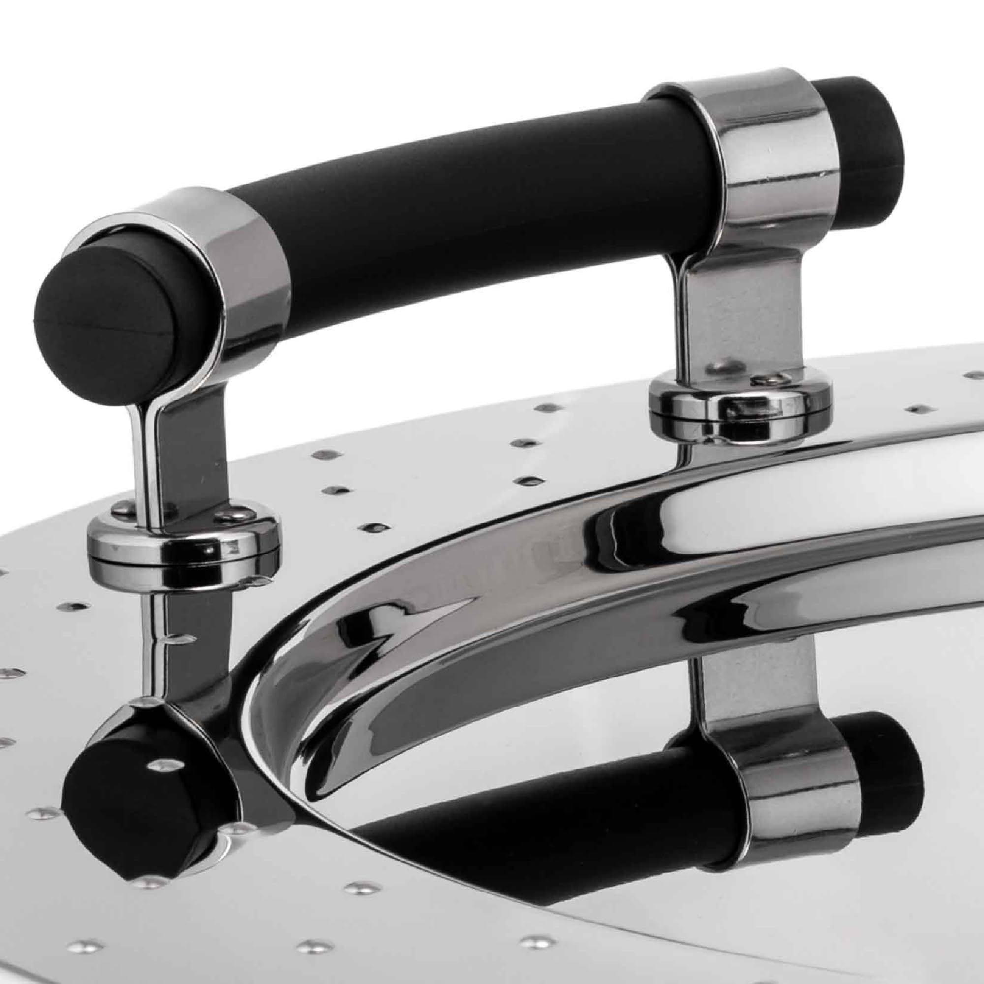 Alessi MGVASS Vassoio Rotondo Nero 48 cm Acciaio Lucido
