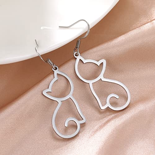 EUEAVAN Earrings orecchini volpe acciaio senza tappi