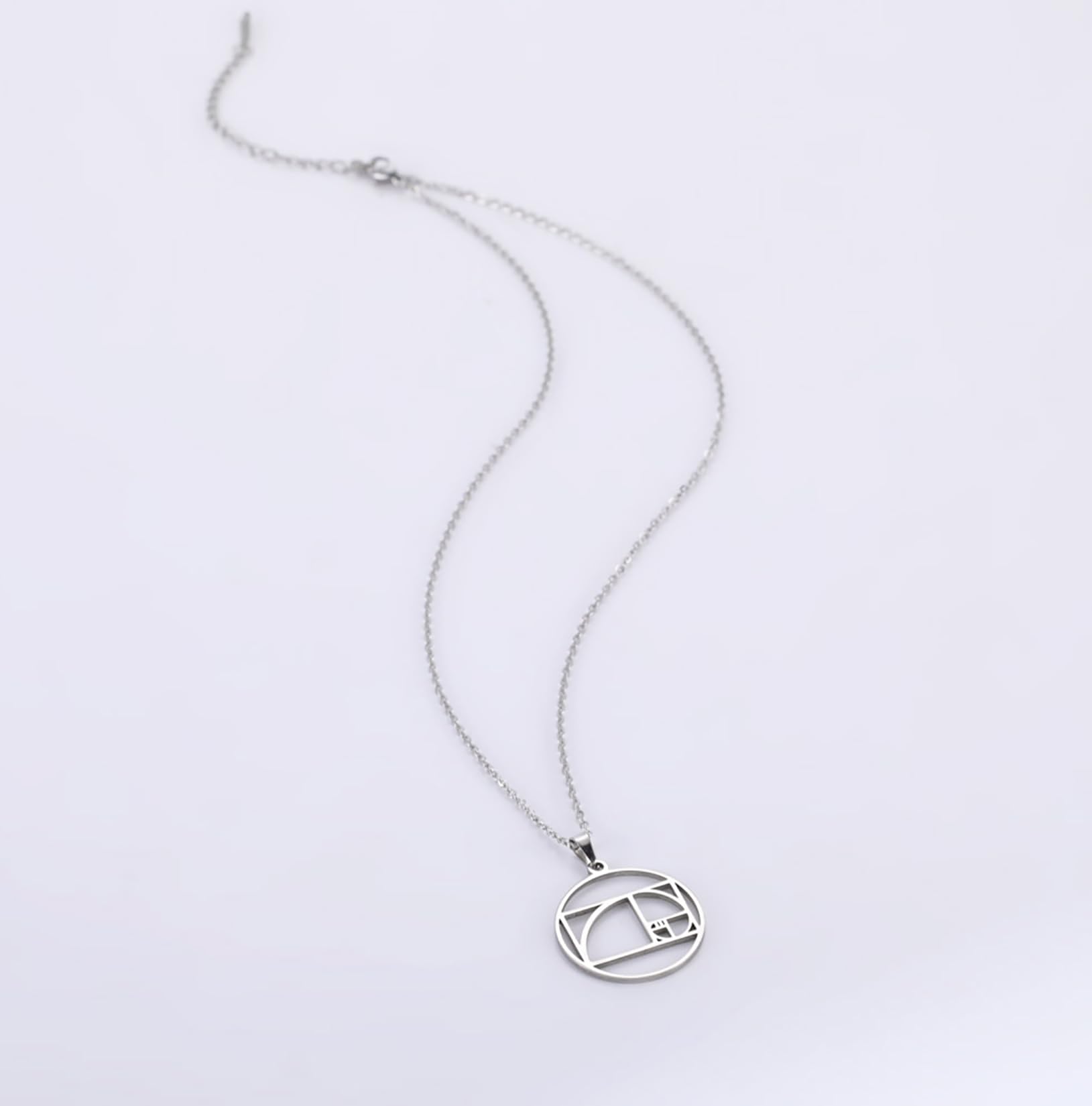Eueavan Necklaces collana Fibonacci argento spirale aurea