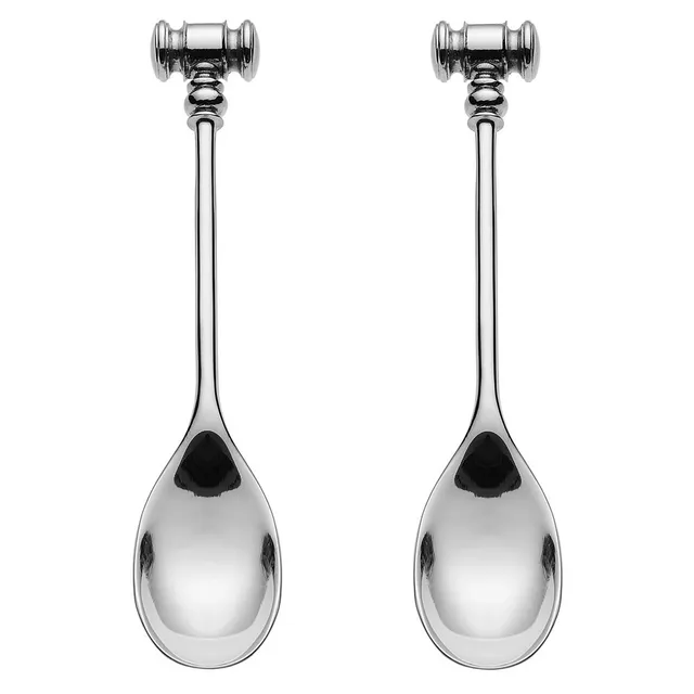 Alessi Dressed MW20S2 Set 2 Cucchiaini Acciaio Lucido