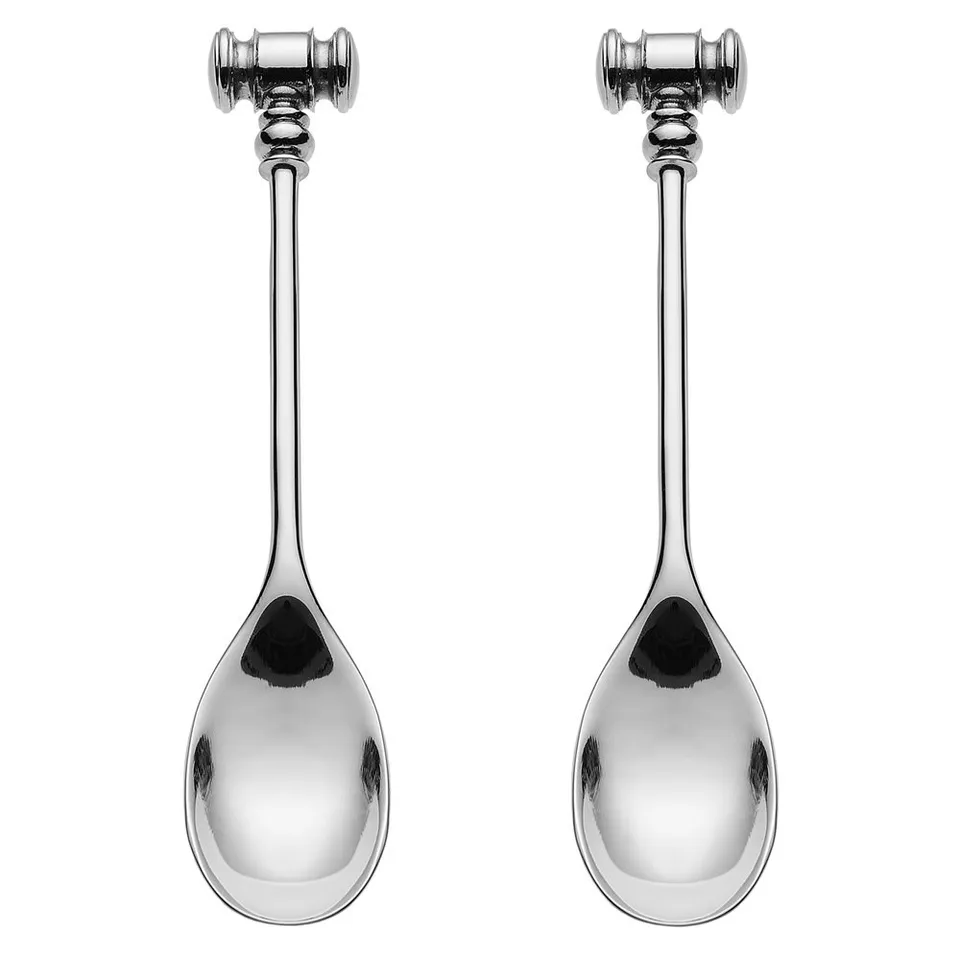 Alessi Dressed MW20S2 Set 2 Cucchiaini Acciaio Lucido