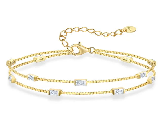 Louisa Secret Bracelets bracciale argento 925 doppia catena zirconi