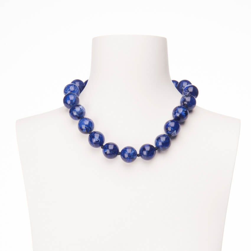 Chic Ad Hoc Collane Girocollo blu collana donna argento leggera