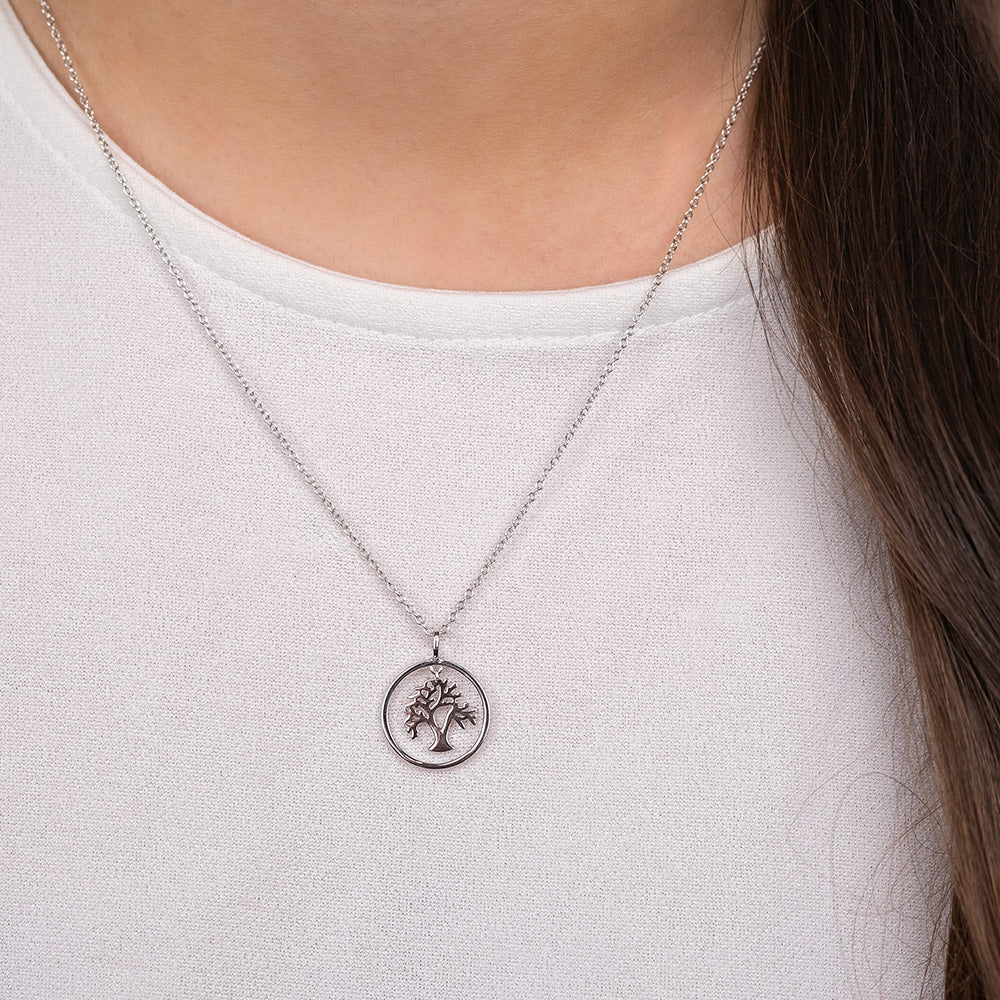 Engelsrufer Lebensbaum Collana Argento 925 Madreperla