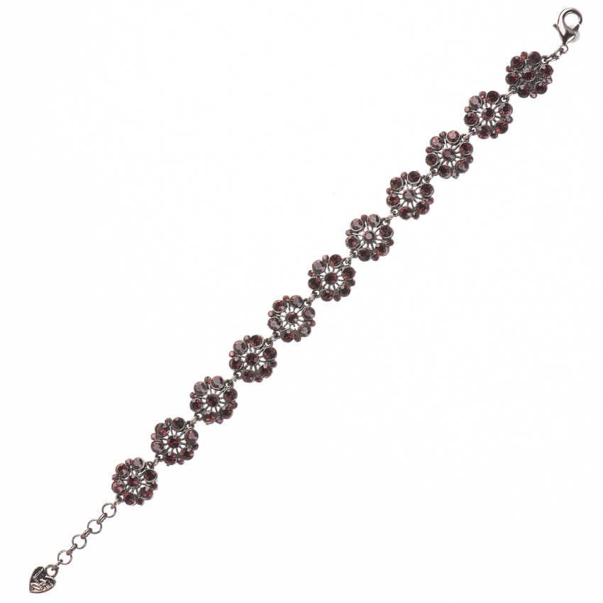 Chic Ad Hoc Bracciali Cristalli Rubino Bordeaux Bracciale