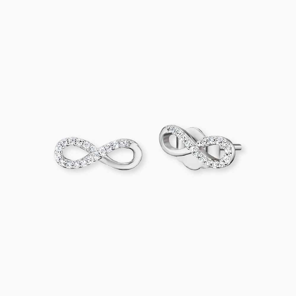 Engelsrufer Ohrringe Infinity orecchini lobo argento 925 zirconia