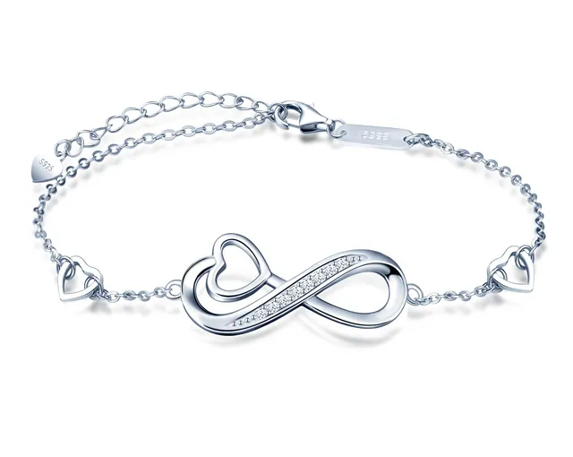 Infinionly Fashion bracciale argento 925 cuore infinito