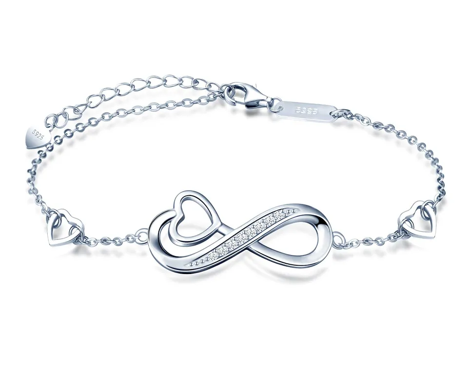 Infinionly Fashion bracciale argento 925 cuore infinito