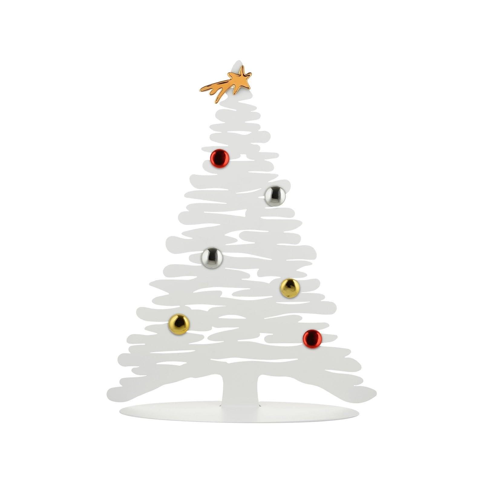 Alessi Bark BM06 albero Natale acciaio argento lucido 45 cm