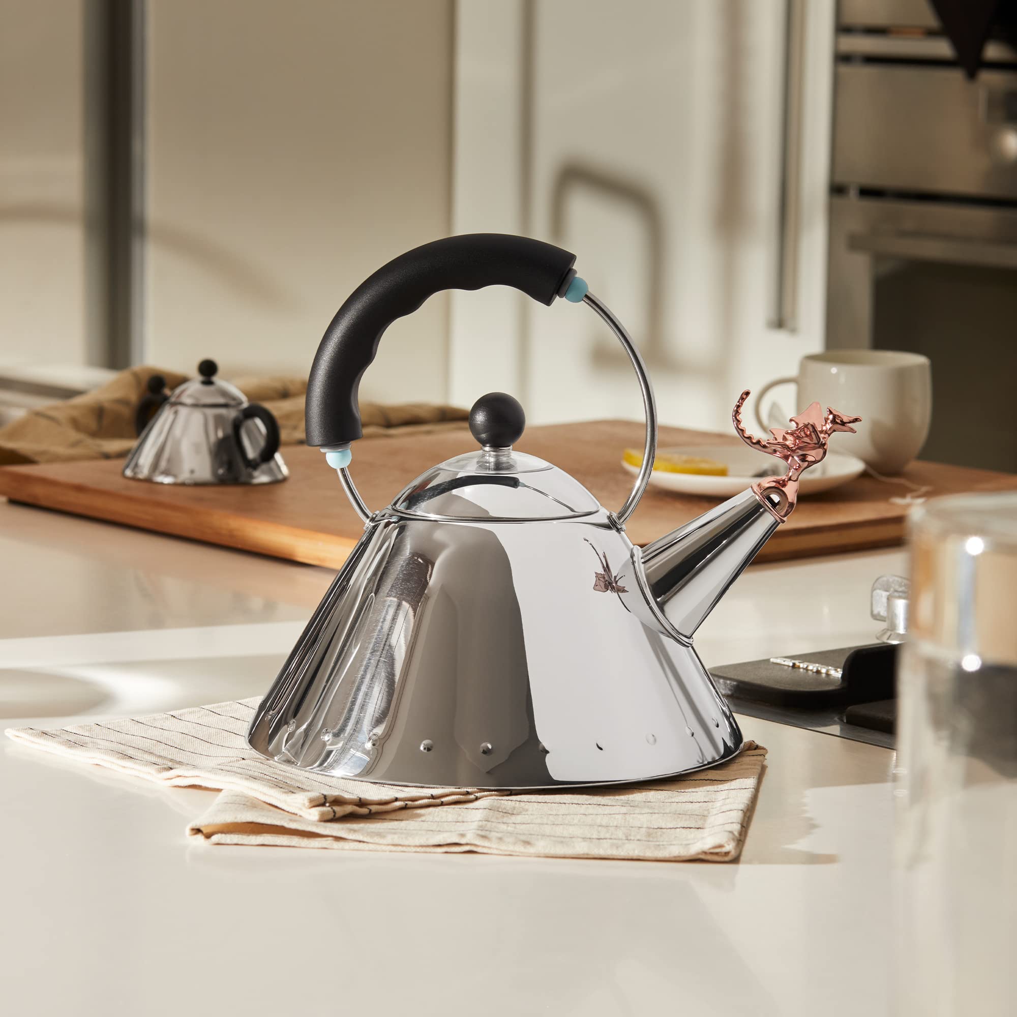 Alessi Tea Rex 9093REX Bollitore Acciaio Nero 2 L
