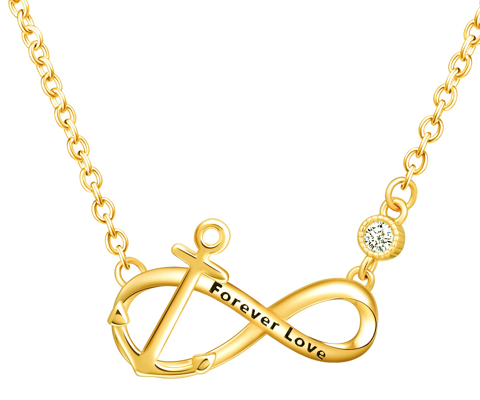 INFINIONLY Fashion Collana infinito oro donna argento 925