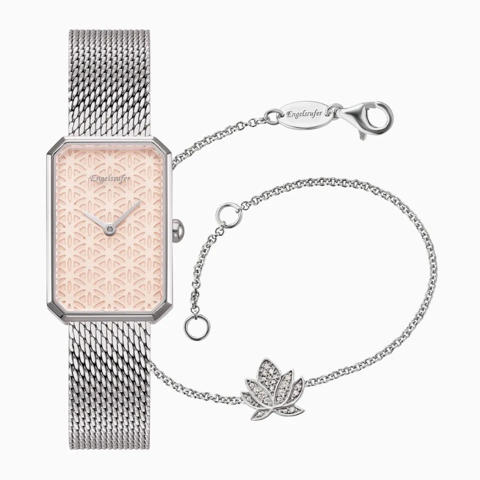 Engelsrufer Sets set orologio lebensblume argento