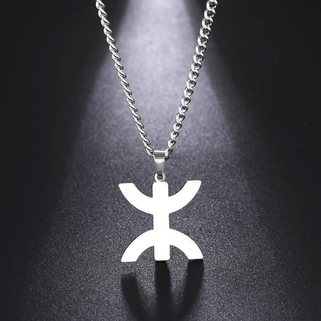 Eueavan Necklaces Collana Berbero Yaz Argento Ciondolo Etnico
