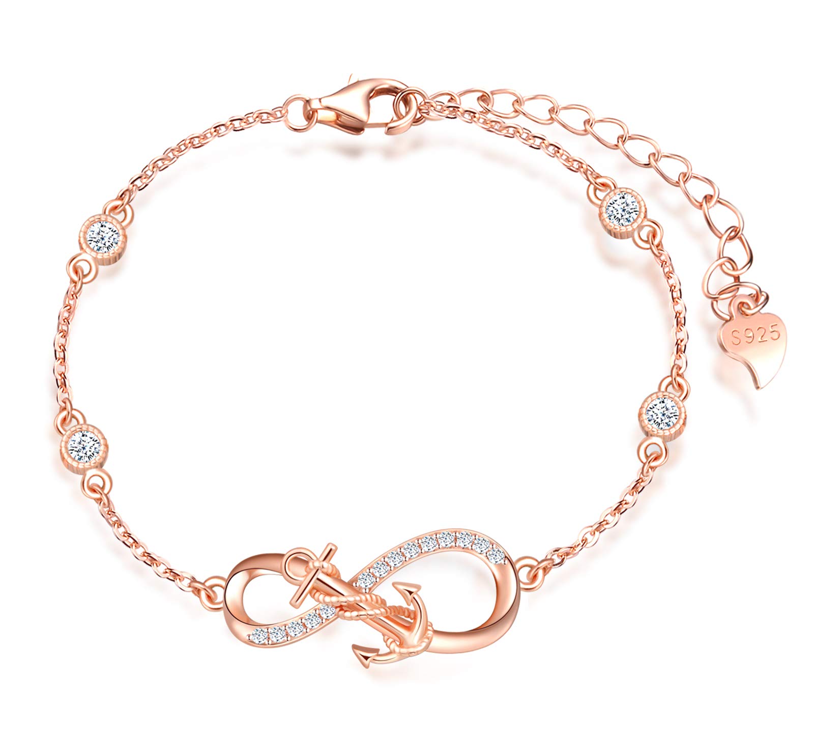 INFINIONLY Fashion Bracelets A-cuore bracciale argento infinito cuore
