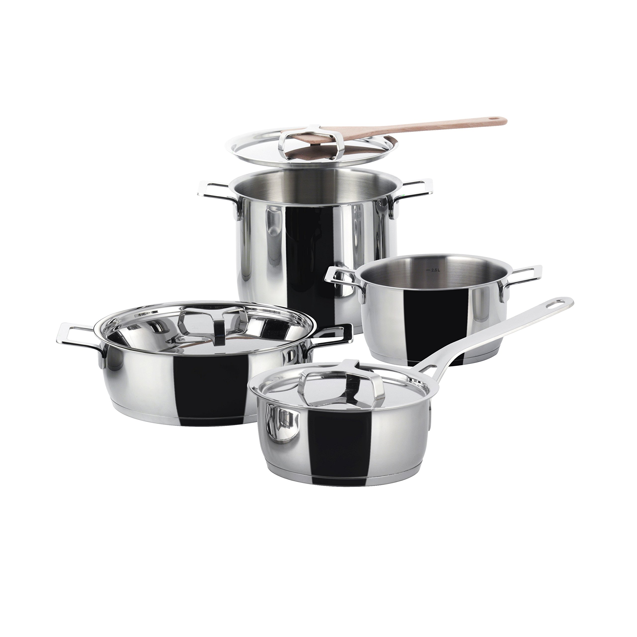Alessi Pots and Pans AJM100S7 Batteria Pentole 7 Pezzi Inox