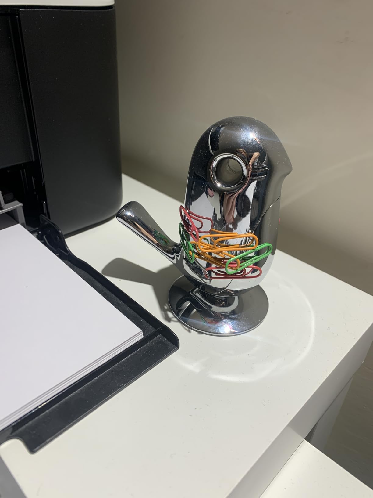 Alessi RT01 portagraffette magnetico argento da scrivania