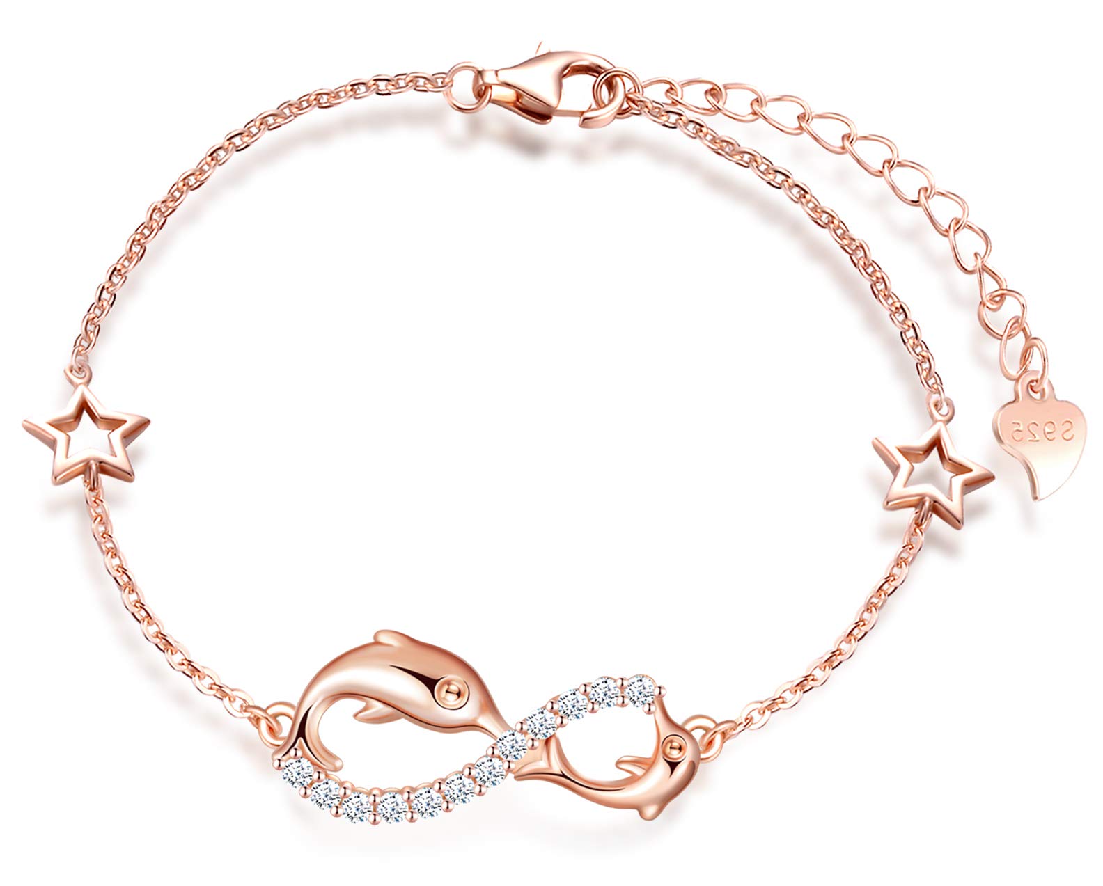 INFINIONLY Fashion Bracelets bracciale delfino argento B-diamante