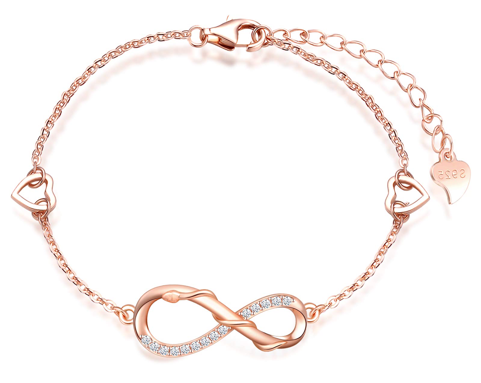 INFINIONLY Fashion Bracelets Bracciale Infinito C Stella Argento 925