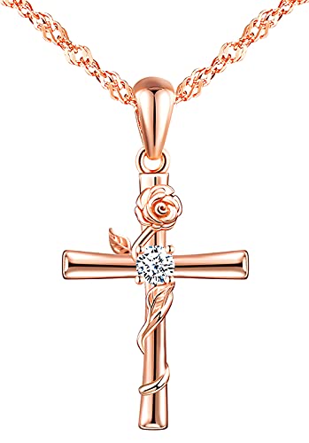 INFINIONLY Fashion Necklaces Parure Collana Oro Rosa