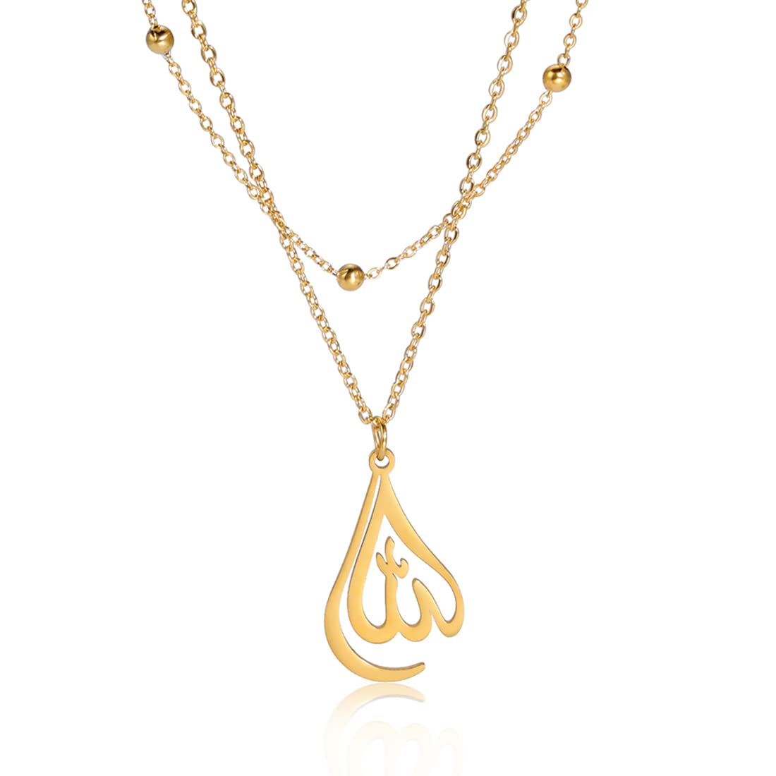 EUEAVAN Necklaces collana Allah argento stratificato islamica