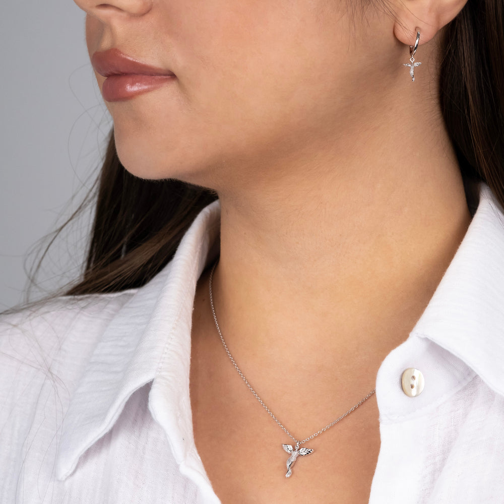 Engelsrufer Schutzengel collana argento angelo zirconia