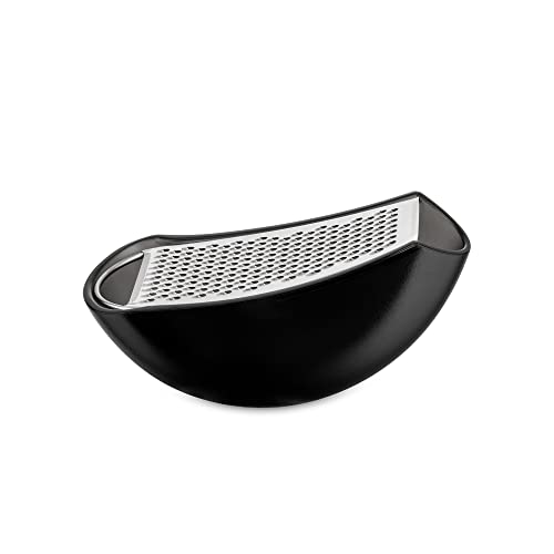 Alessi Parmenide AARU01 B Grattugia Nera con Vaschetta