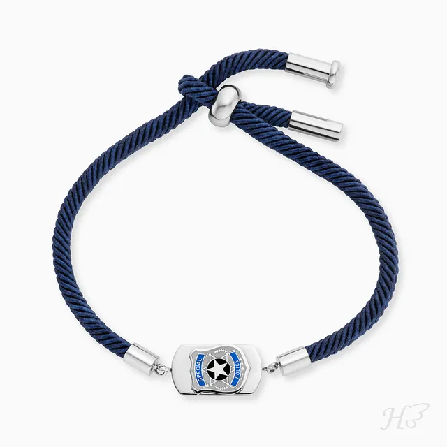 Engelsrufer Kinder bracciale acciaio polizia smalto 16-19cm