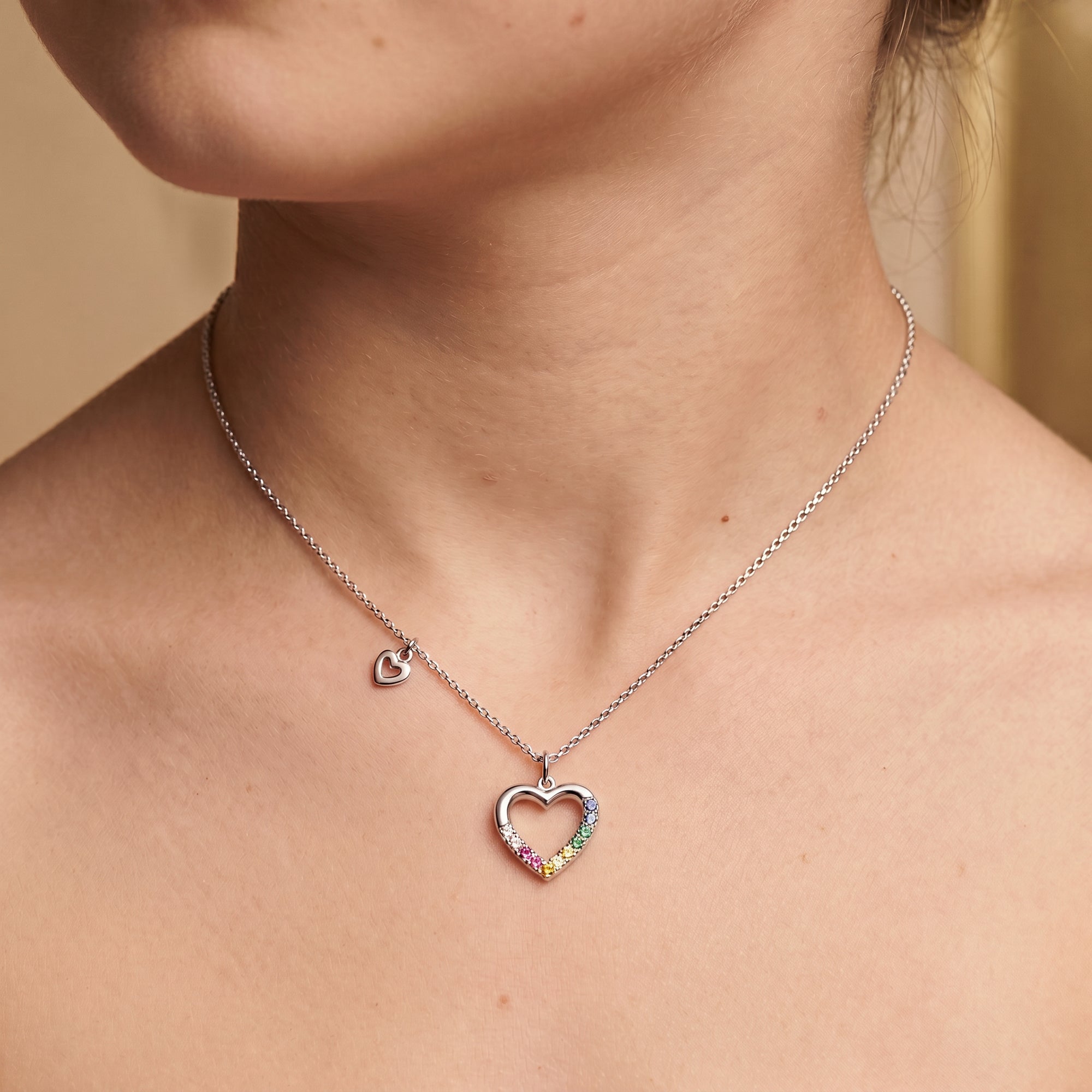 Engelsrufer Kinder Herz collana bambina cuore zirconia multicolor