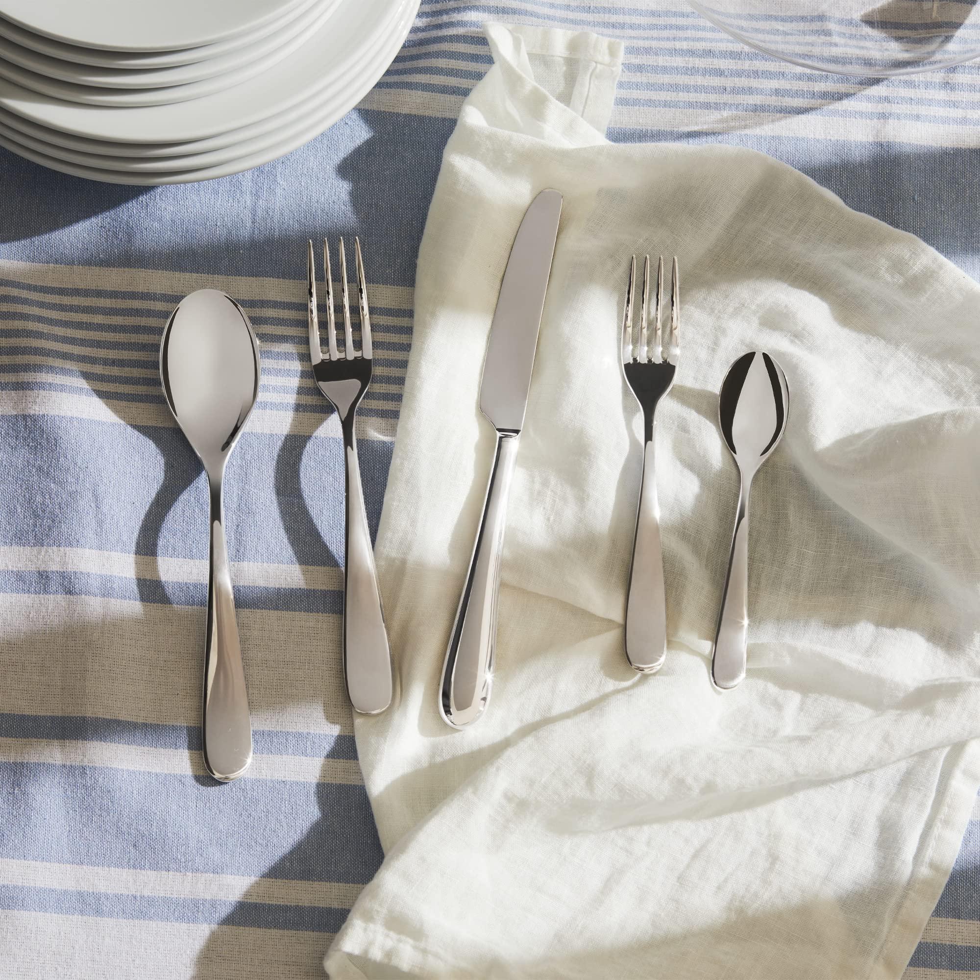 Alessi Nuovo Milano 5180/8 cucchiaini caffè acciaio lucido set 6