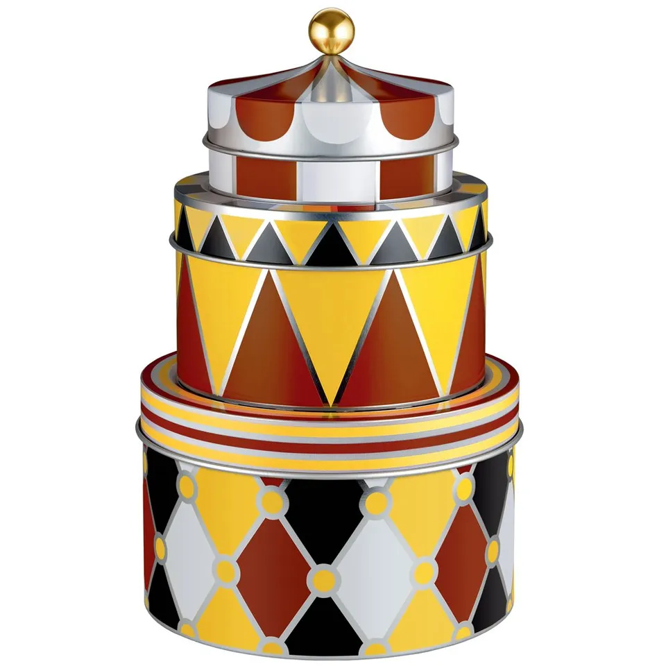 Alessi Circus MW31S3 set 3 scatole banda stagnata impilabili