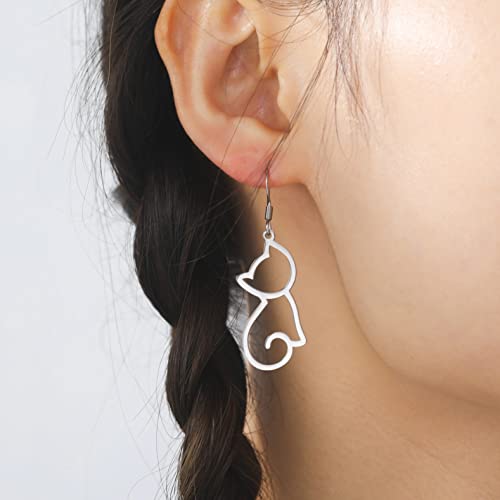 EUEAVAN Earrings orecchini volpe acciaio senza tappi