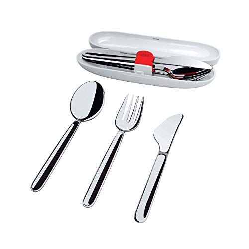 Alessi SA04S3G set posate viaggio acciaio grigio