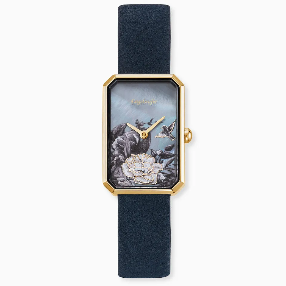 Engelsrufer Romantic Garden orologio oro madreperla blu 21cm