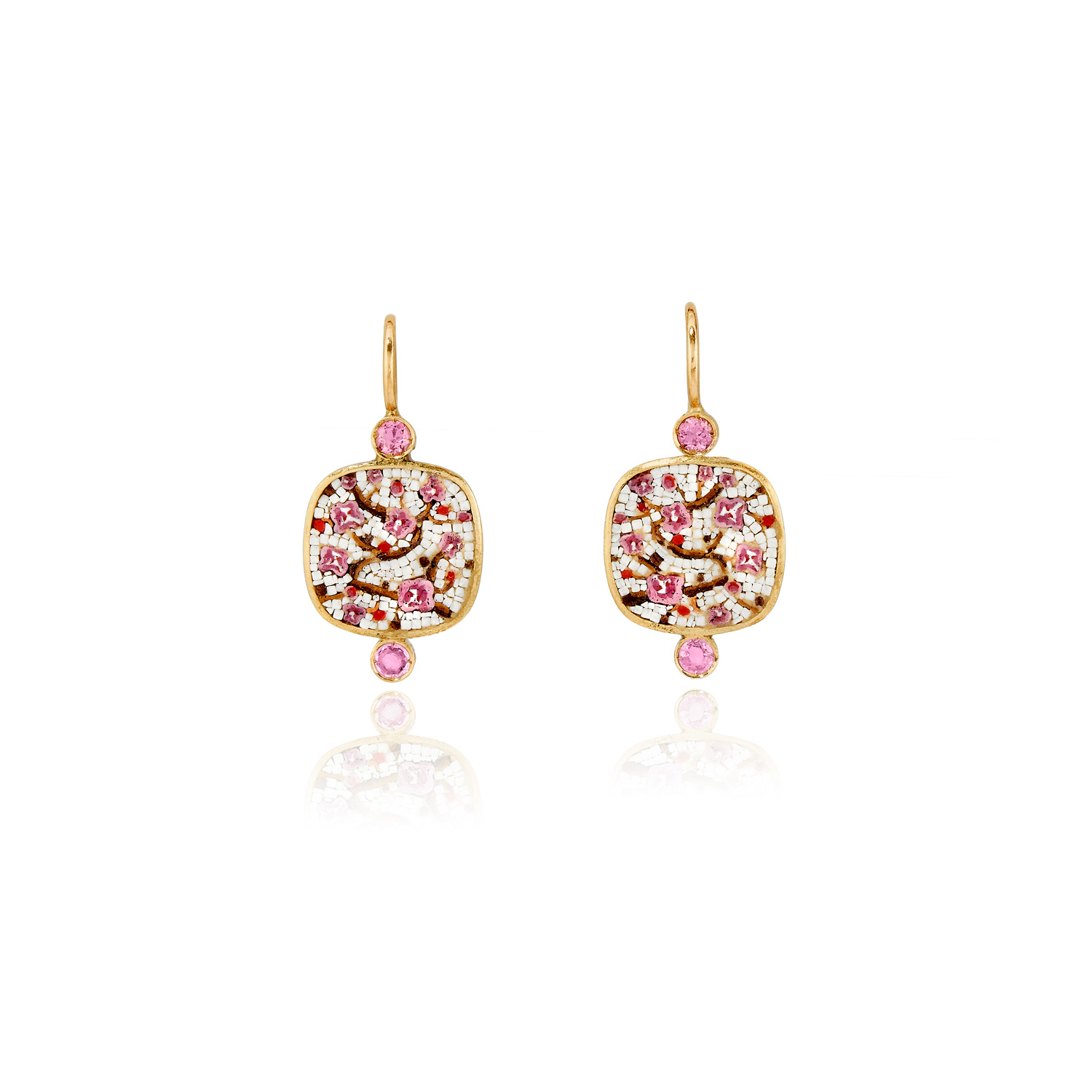 Le Sibille Cherry Blossom Orecchini oro zaffiri rosa